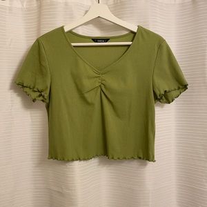 Green Crop Top